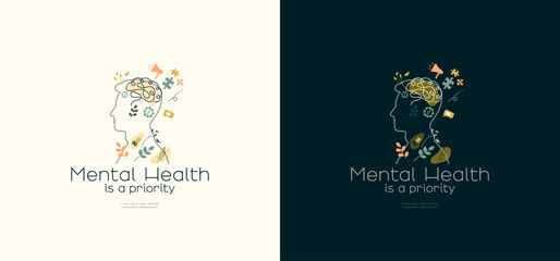 Wall Mural - Mental Health is a priority.