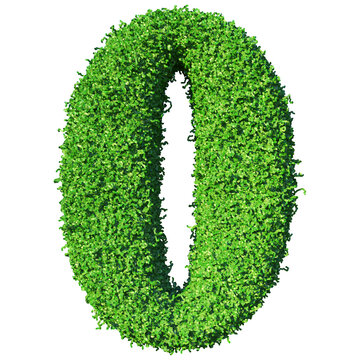 Grass Number 0 - 3d Green Number