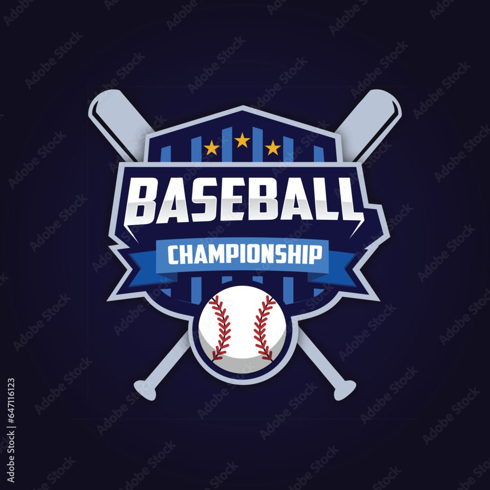 Baseball logo template Stock Vector | Adobe Stock