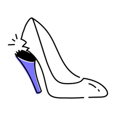 Poster - Download broken heel doodle icon 