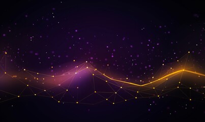 Poster - abstract wave background with stars