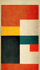 Wall Mural - abstract bauhaus style background. trendy aesthetic bauhaus architecture design