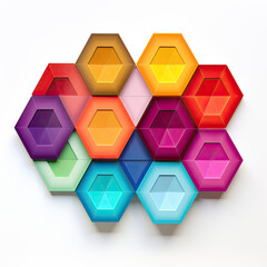 Wall Mural - abstract background with hexagons 