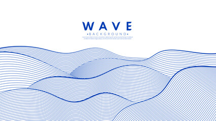 Abstract blue water wave line pattern background. Japanese style concept. Vector illustration. Graphic vector flat design.