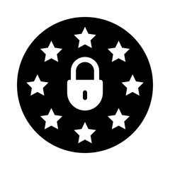 Poster - GDPR Compliance Glyph Icon Design