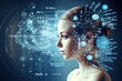 © Irina - artificial intelligence in the image of a girl, technologies of the future.