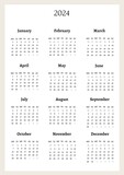 Fototapeta  - Calendar 2024