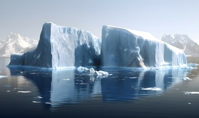 Canvas Print - melting icebergs and glaciers in polar regions