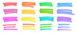 © Lisa - Vector text marker stroke set, highlighter lines on transparent background