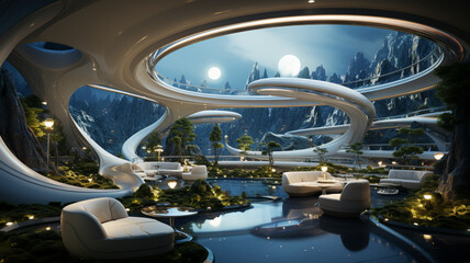 Futuristic House interior desing