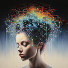 Wall Mural - The energy of higher mind source of spirituality universe life force prana