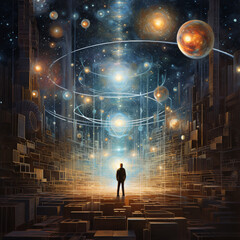 Wall Mural - The energy of higher mind source of spirituality universe life force prana