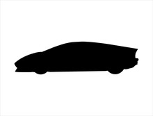 Car silhouette vector art white background