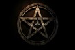 A satanic or occult symbol, a pentagram within a circle. Generative AI