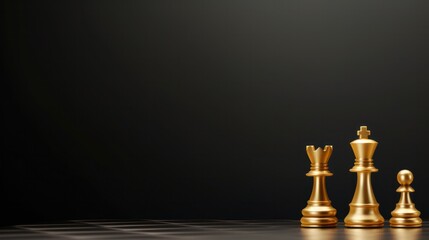 Wall Mural - Chess Piece with Plain Background