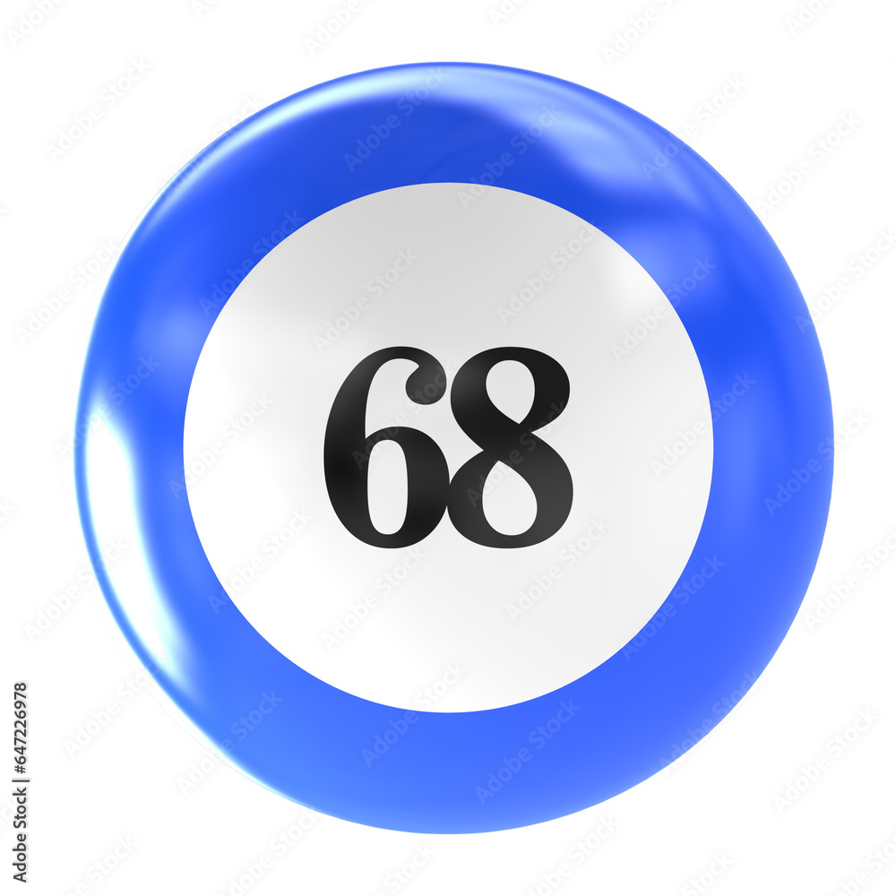 ball number 3d render