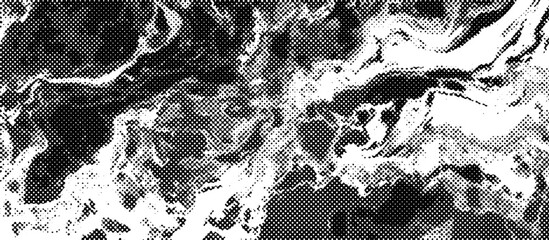 Poster - Dots halftone white and black pattern grunge texture background. Halftone distorted grunge texture. Overlay grunge texture. Distressed effect.