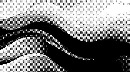 Poster - Dots halftone white and black pattern grunge texture background. Halftone distorted grunge texture. Overlay grunge texture. Distressed effect.