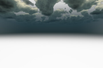 Wall Mural - Digital png photo of dark clouds on transparent background