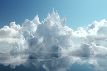 Wall Mural - Translucent clouds artwork. Generative AI
