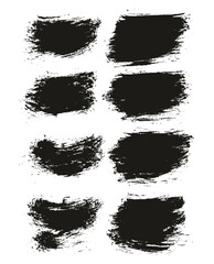 Poster - Round Brush Thin Short Background Artist Brush High Detail Abstract Vector Background Set 