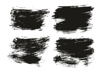 Wall Mural - round brush thin short background artist brush high detail abstract vector background set