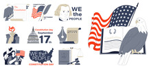 American Constitution Day Set. National USA Holiday On September 17th.