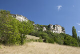 Fototapeta Paryż - Parc naturel des monts d'ardèche + vercorsArdéche; St Martin de Valamas; camping la Teyre; Vallée de L'Eyrieux; Parc naturel régional des Monts d' Ardèche; vercors; plan du baix; dolmens; menhirs