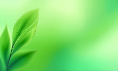 Aufkleber - Abstract green foliage bokeh backdrop