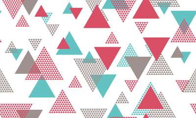 Wall Mural - Triangle shapes seamless pattern vector design.