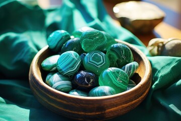 Poster - beautiful malachite stones.