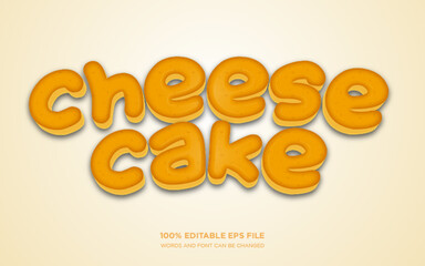 Poster - cheese cake 3d editable text style effect