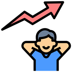 Wall Mural - improve filled outline style icon