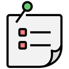 Wall Mural - pinned filled outline style icon