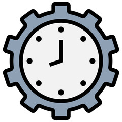 Wall Mural - time management filled outline style icon