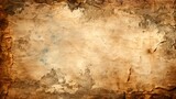 Old parchment paper sheet ancient vintage texture background with cracked edges Generative AI Illustration