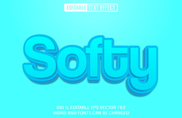 Poster - softy editable text effect 3d style template