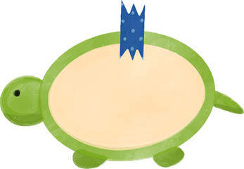 Cute note turtle illustration