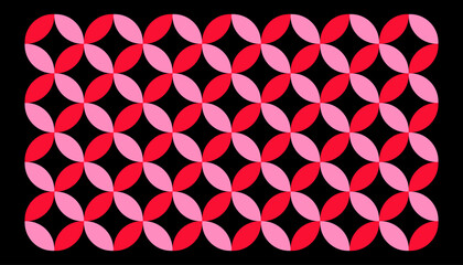 Wall Mural - modern circle geometric pattern. abstract round geometry shapes, mosaic ornament simple composition.