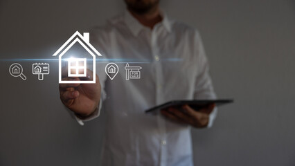 real estate concept, home loan application, performance assessment and property value, contracts and