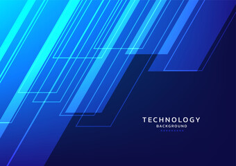 Aufkleber - Modern blue background banner template. Abstract line high tech. Concept technology, futuristic, big data, Ai, network, business, online, financial, presentation	