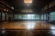 a misty traditional Japanese training hall. Generative AI