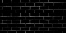 Old Black White Brick Wall Texture Background