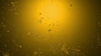 Poster - 3D bubbles move in streams in color space. Design. Various streams of moving particles in 3D space. Small molecules move in various streams in liquid