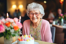 Happy Birthday Celebration With A European Grandmother