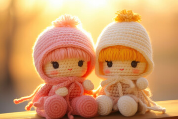  Sunlit Yarn Doll with Knitting Supplies