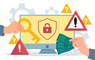Poster - buy personal information concept. hacker sells usernames and passwords. theft of customer data. crim