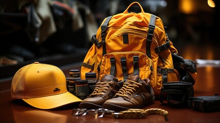 construction worker safety uniform in the field