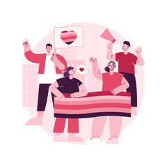 Poster - Sexuality and gender identity abstract concept vector illustration. Gender expression and identity, sexual orientation, LGBT movement, genderfluid person, bisexual, human rights abstract metaphor.