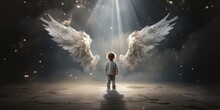 Little Child Angel. The Topic Is The Loss Of A Child. Generative AI